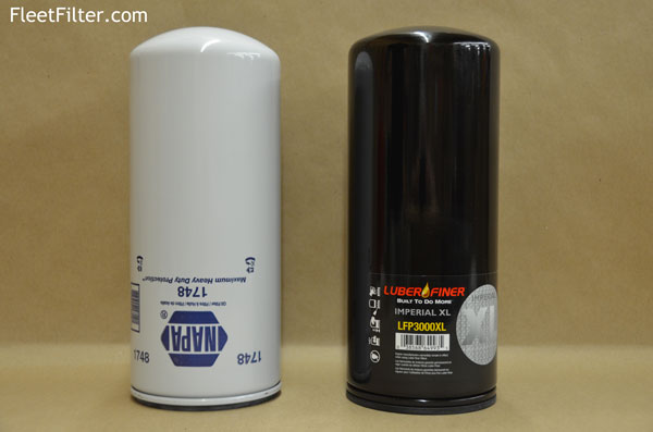Side View - Heavy Duty NapaGold Oil Filter vs Heavy Duty Luberfiner XL