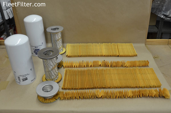 Filter Disassembled - Heavy Duty NapaGold Oil Filter vs Heavy Duty Wix