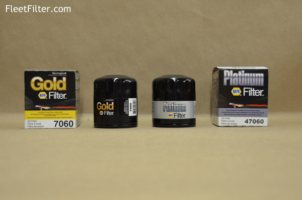 Side View - NapaGold Oil Filter vs Napa Platinum